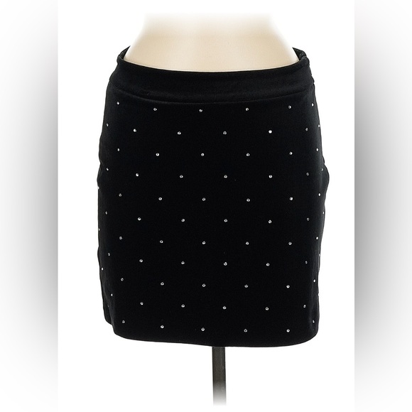 & OTHER STORIES Rhinestone Dotted Velvet Mini Skirt - Picture 3 of 5